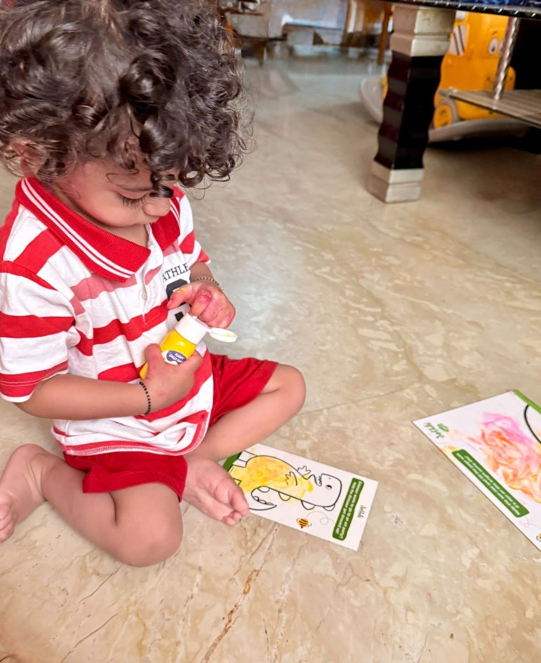 Our First Finger Paint Adventure