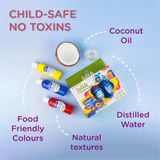 My first dabble Touch & Feel Colouring pages for toddlers + Baby's First Finger Paints