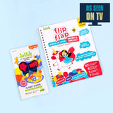 Flip Flap Crayon Play Pack Unicorn & Princesses Themed | Activity Book with Crayons |