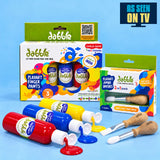 Toddler's First Painting Set | Finger Paints + Jumbo Brushes