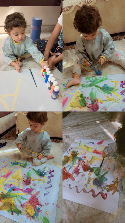 Finger Painting Fun at One: Introducing Safe, Non-Toxic Art with Dabble Playart