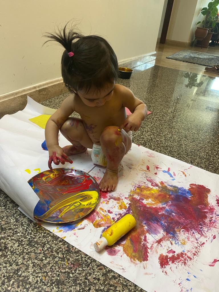 Messy play of Little One Worry free