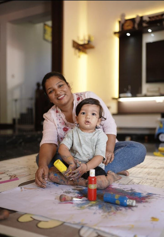 "Colorful Beginnings: Safe and Joyful Painting Adventures with My Toddler"