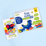 Flip Flap Crayon Play Pack Dinosaur Themed | Activity Book with Crayons |