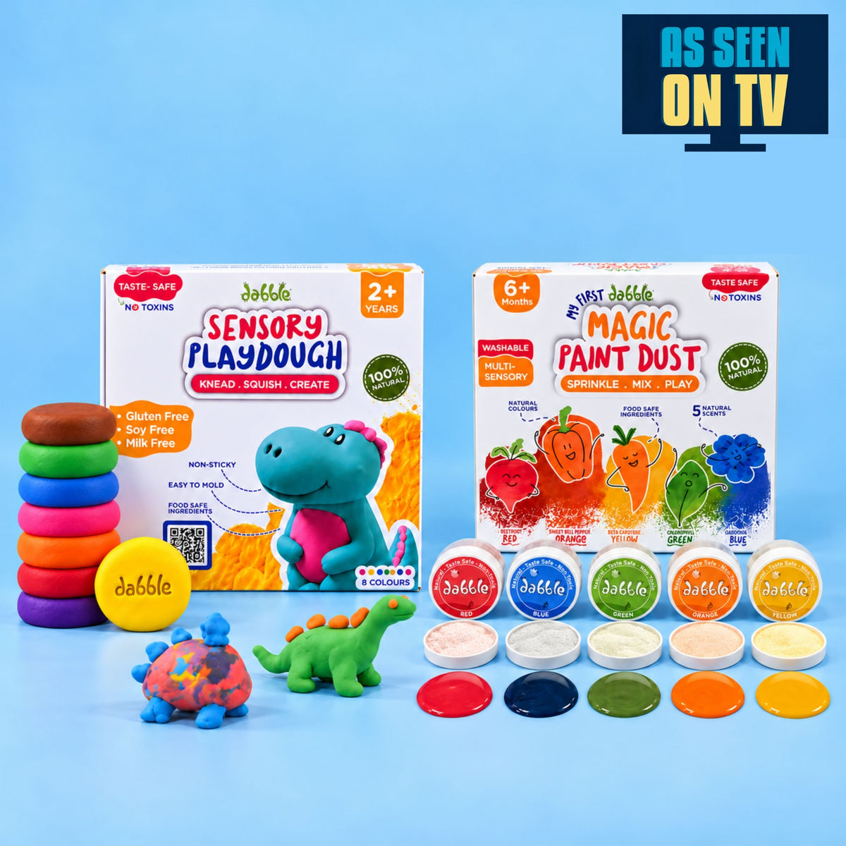 Imagination Spark Kit | Dabble Sensory Play Dough + Magic Paint Dust