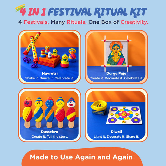 Dabble Sensory 4-in-1 Festive Rituals Kit | Festival PlayArt Kit