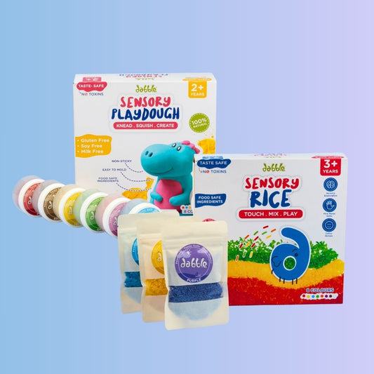Sensory Discovery Kit | Dabble Sensory Rice + Sensory Play Dough