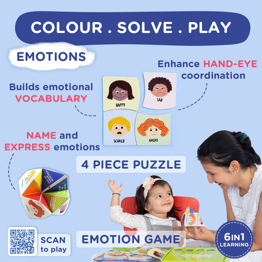 My First Dabble Puzzle Colouring Set - Emotions, Shapes & Colours