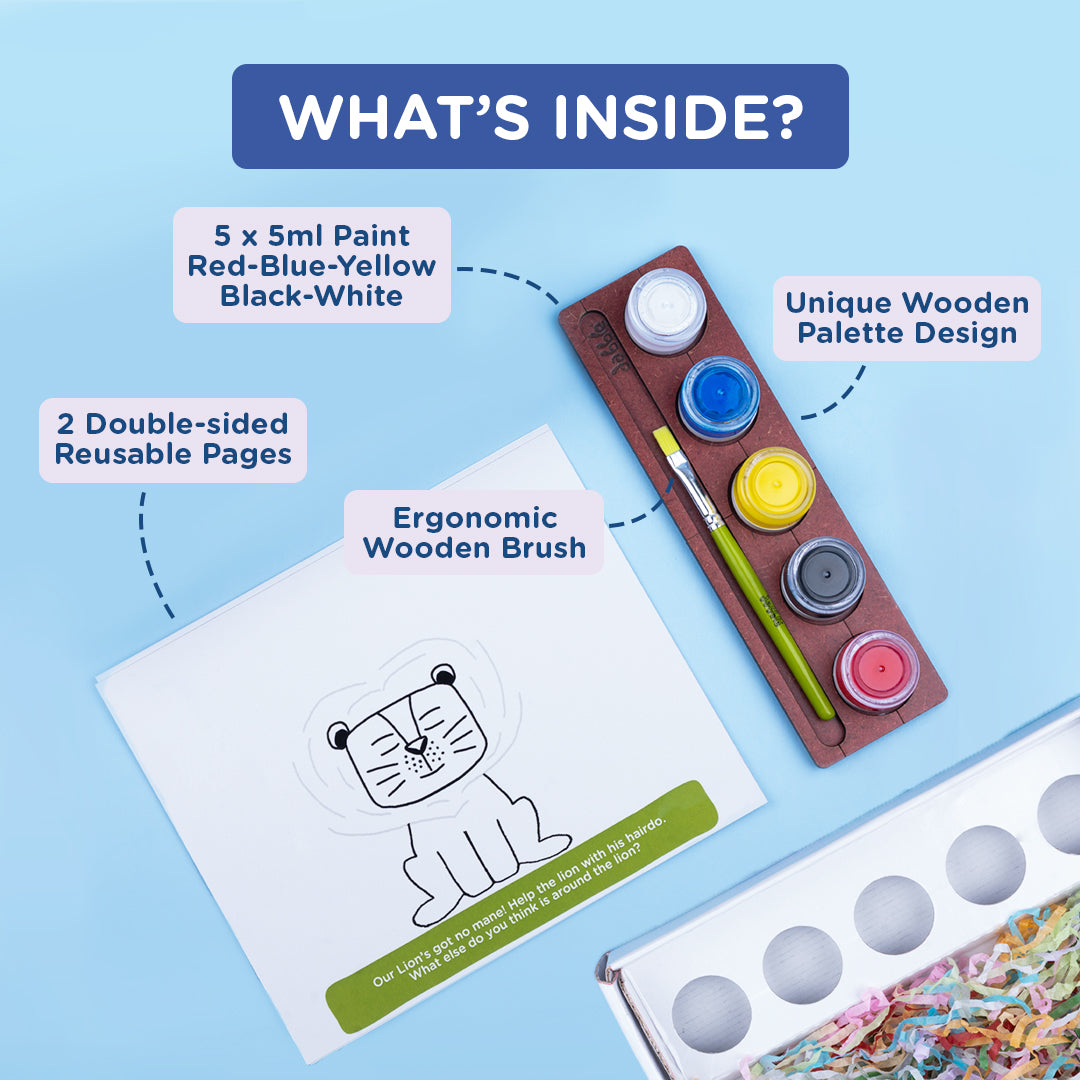 Washable Paints + Reusable Colouring Pages