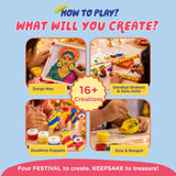 Dabble Sensory 4-in-1 Festive Rituals Kit | Festival PlayArt Kit