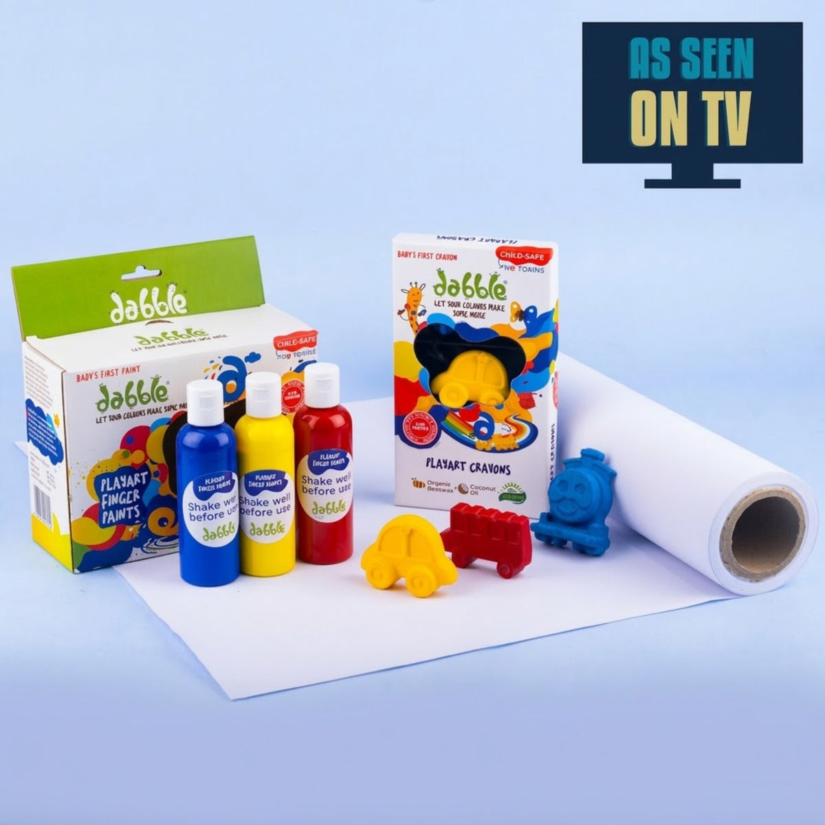 Dabble Starter Pack | Chunkies + Finger Paints + Art Roll (SALE)