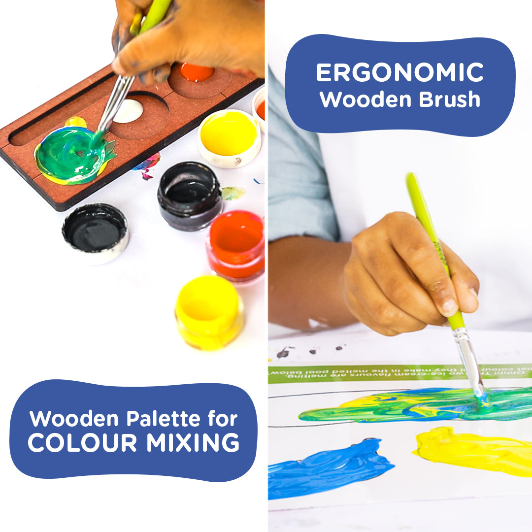 Washable Paints + Reusable Colouring Pages