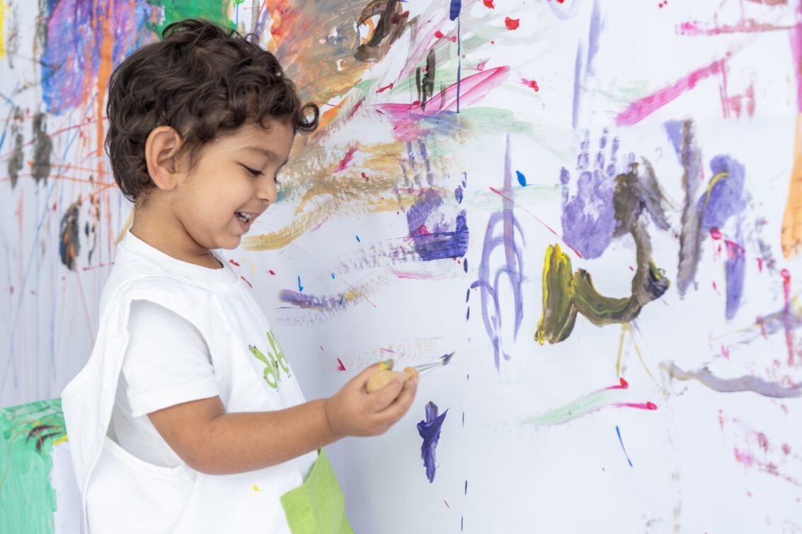 Non-Toxic and Washable Paint and Brushes for Kids