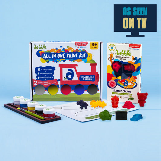 All In One Paint Kit + Playart Crayons Combo