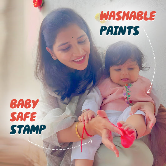 Baby’s first Diwali handprint and footprint kit