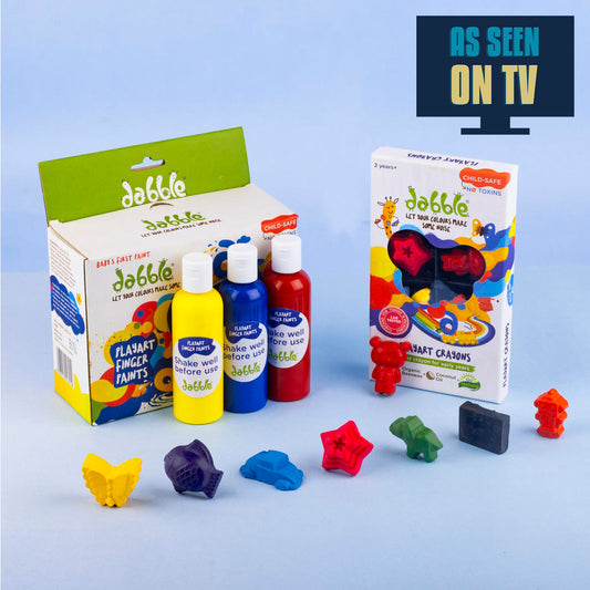 Dabble Gift Set | Crayons + Finger Paints