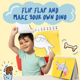 Flip Flap Crayon Play Pack Dinosaur Themed | Activity Book with Crayons |