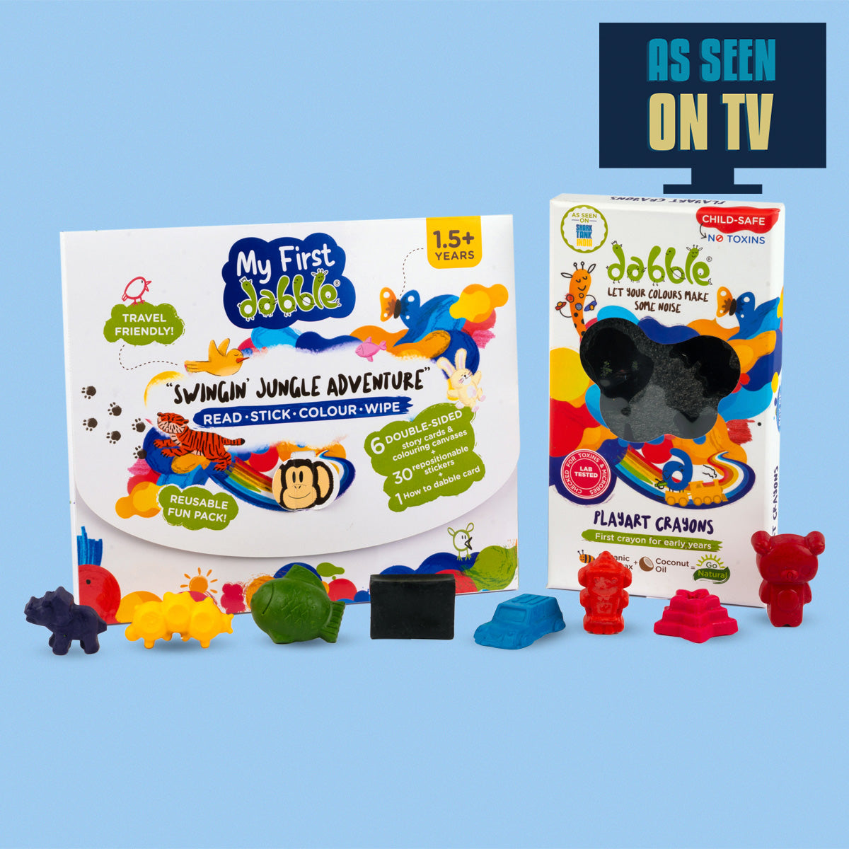 My First Dabble Swingin’ Jungle Adventure + Crayons Combo – Dabble PlayArt