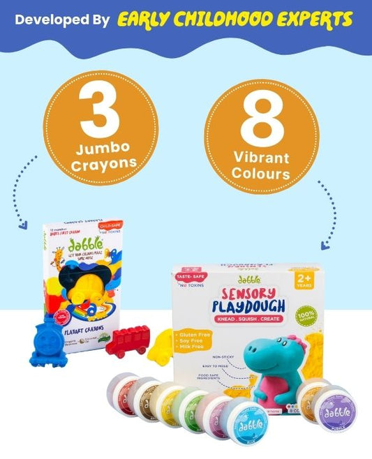 Creative Wonder Set | Dabble Play Art Chunkies + Sensory Play Dough