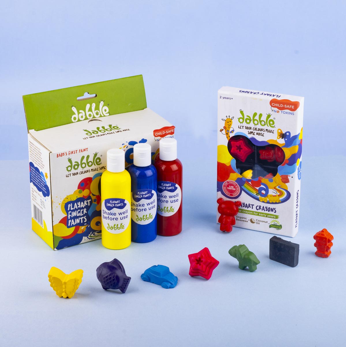 Dabble Gift Set | Crayons + Finger Paints