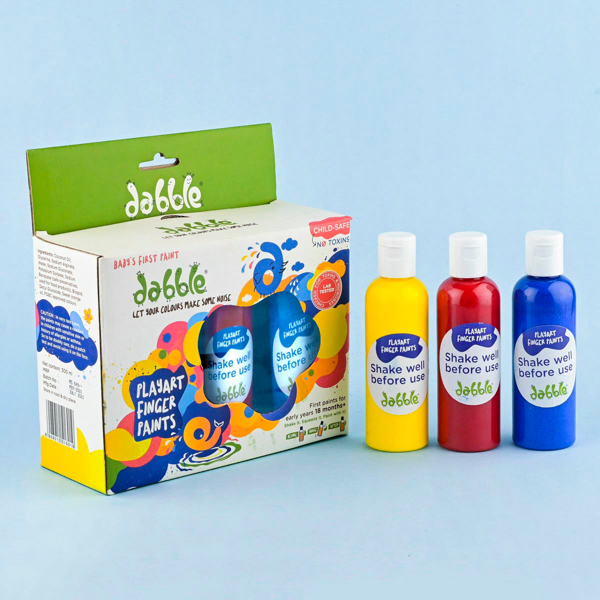 Buy FRKB Set of 6 Non Toxic Finger Paint Bottles 30ml with Smooth, Mixable,  Easy to Wash and Dry Paints for Kids Online at Best Prices in India -  JioMart.