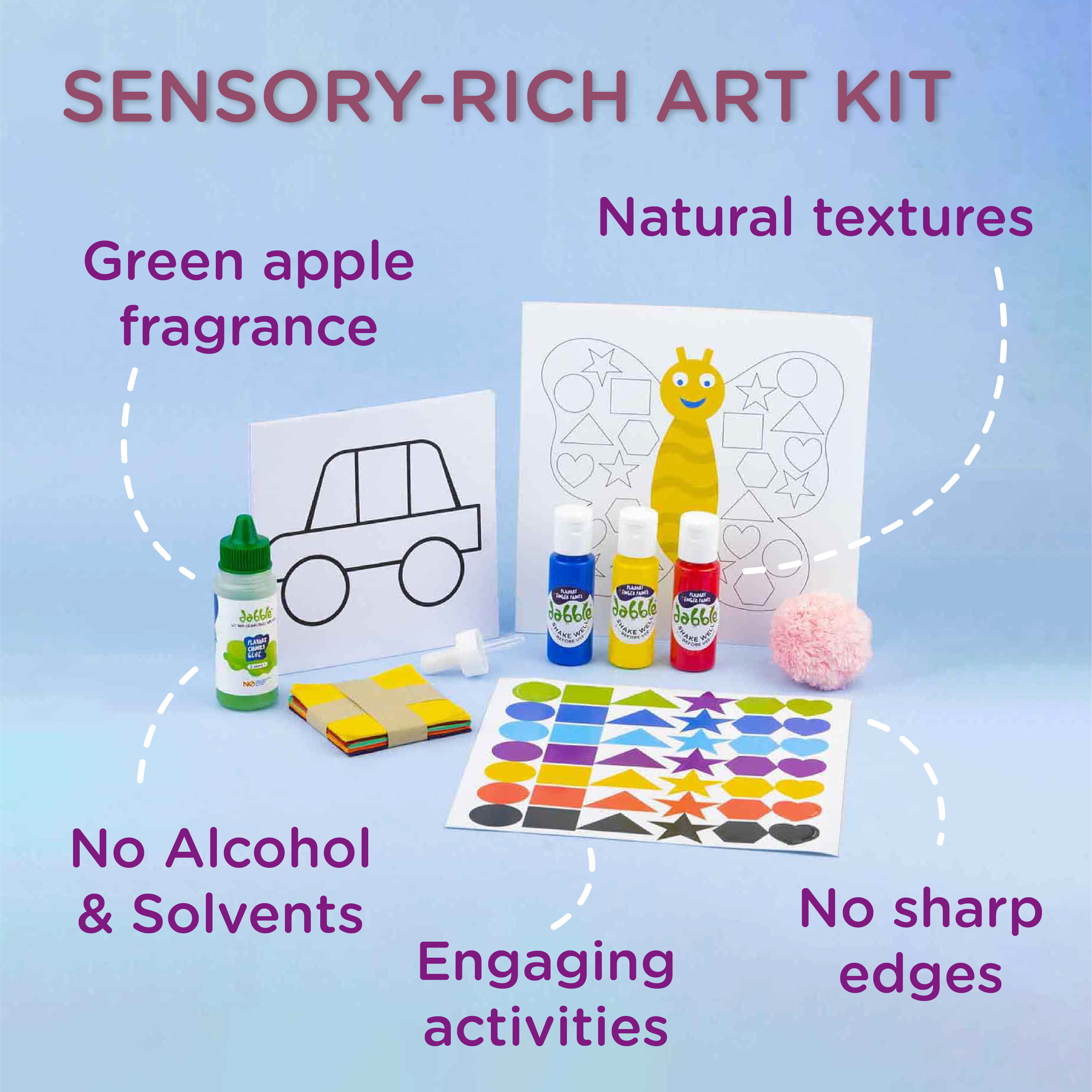 Sensory rich-art kit for preschoolers